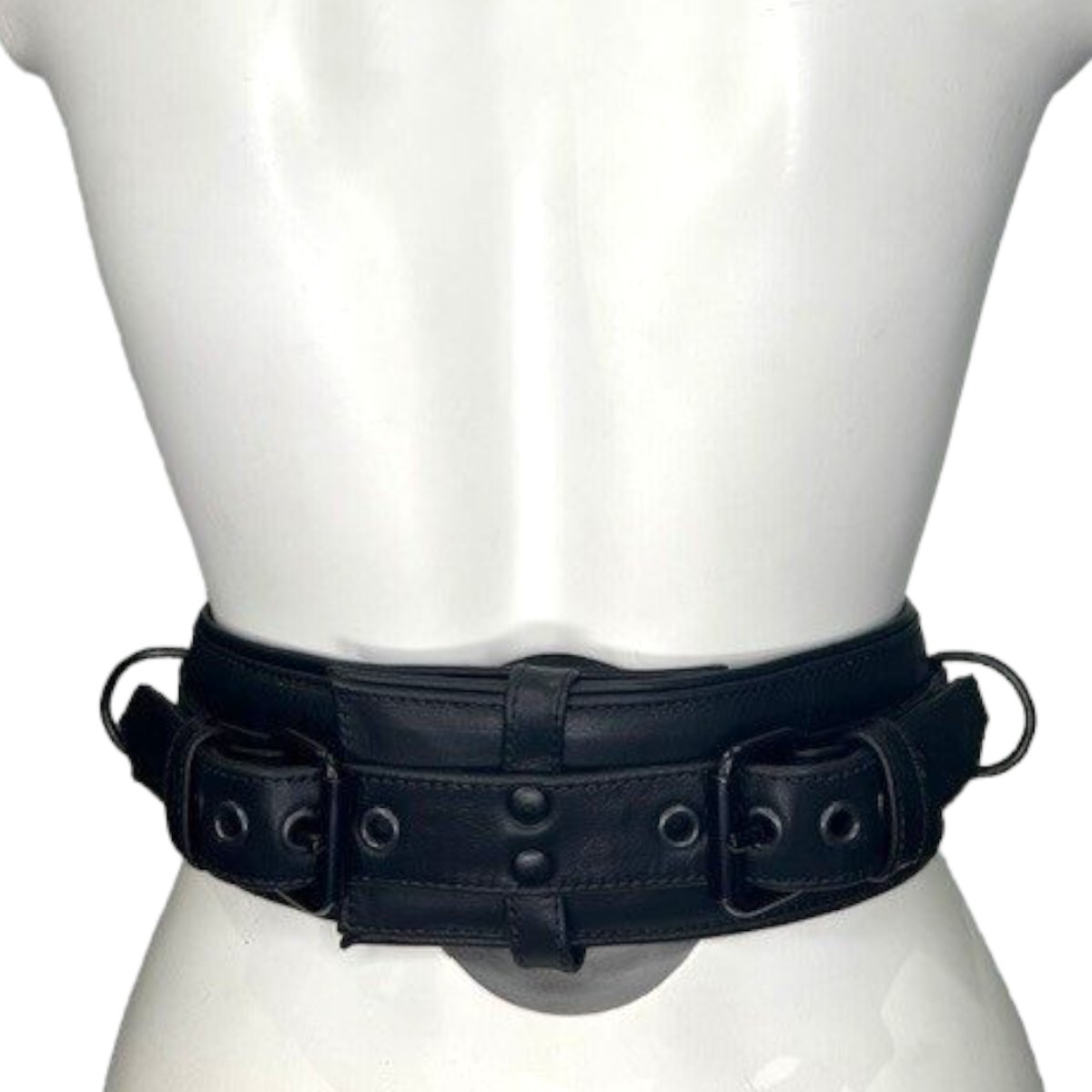 Soft Leather 65mm Double Buckle Bondage Belt M2O