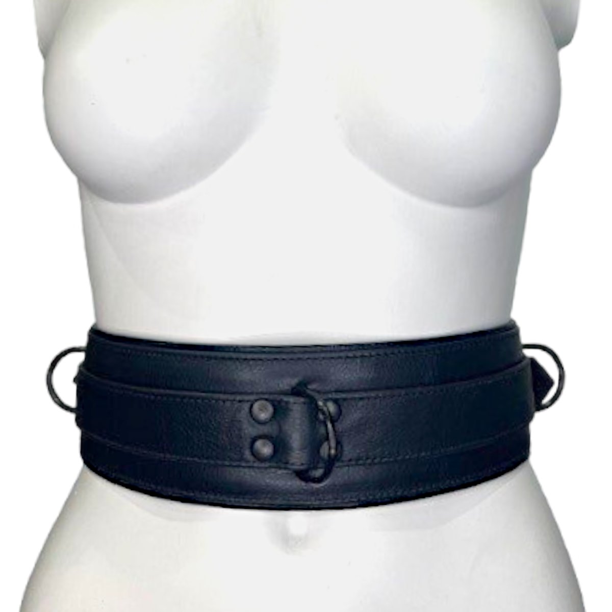 Soft Leather 65mm Double Buckle Bondage Belt M2O