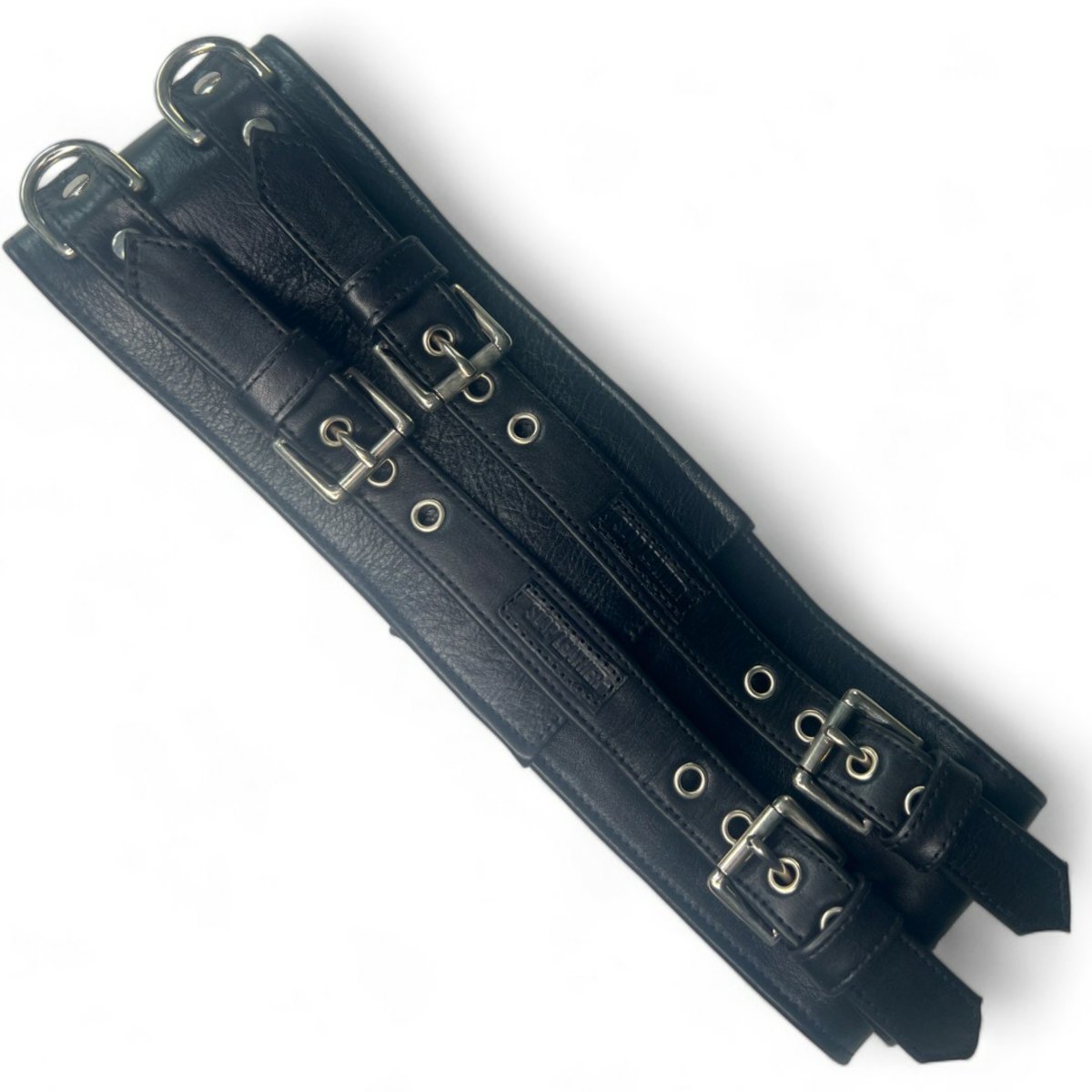Soft Leather 100mm Double Strap Bondage Belt M2O