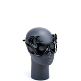Cecilio Leather Designs  Hex Tendrils Mask - Black
