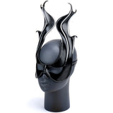 Cecilio Leather Designs Hi-Flames Mask - Black