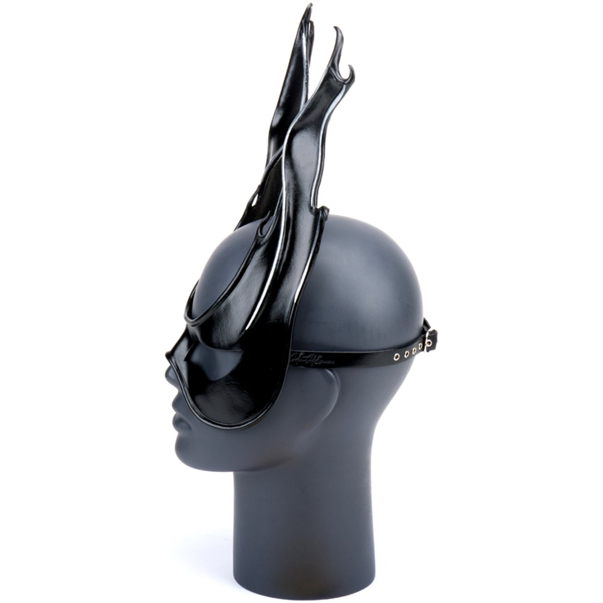 Cecilio Leather Designs Hi-Flames Mask - Black