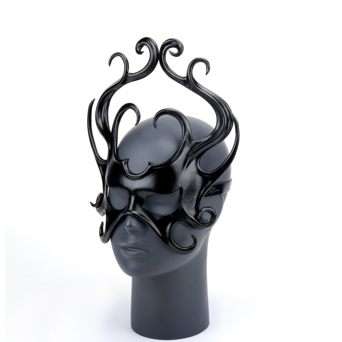 * Medusa Black Leather Mask