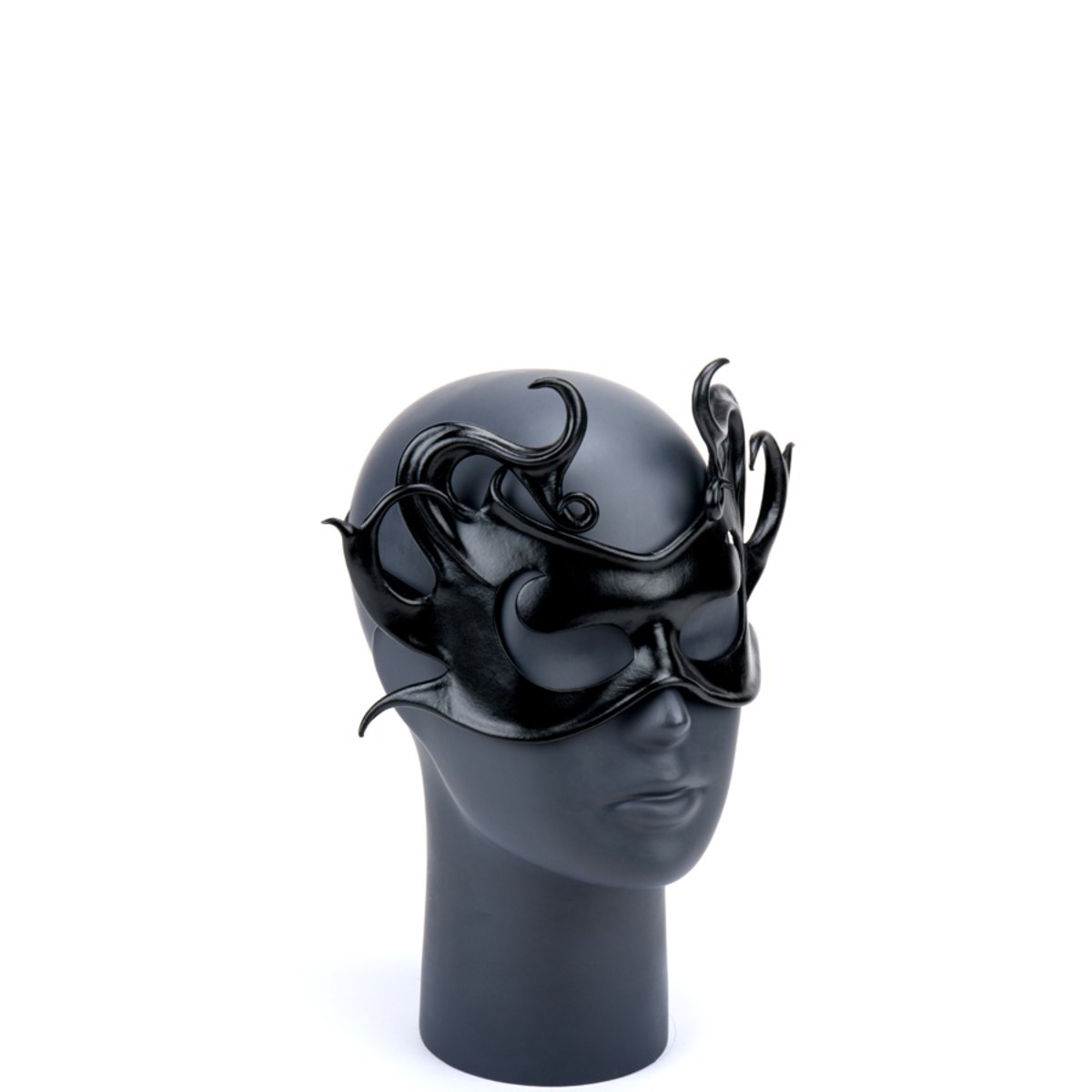 * Black Wave Leather Mask