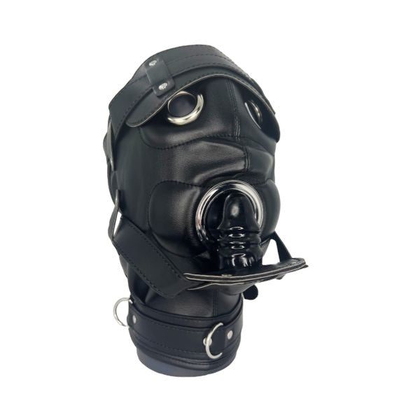 Bondage Hood w/ Cock Gag Black