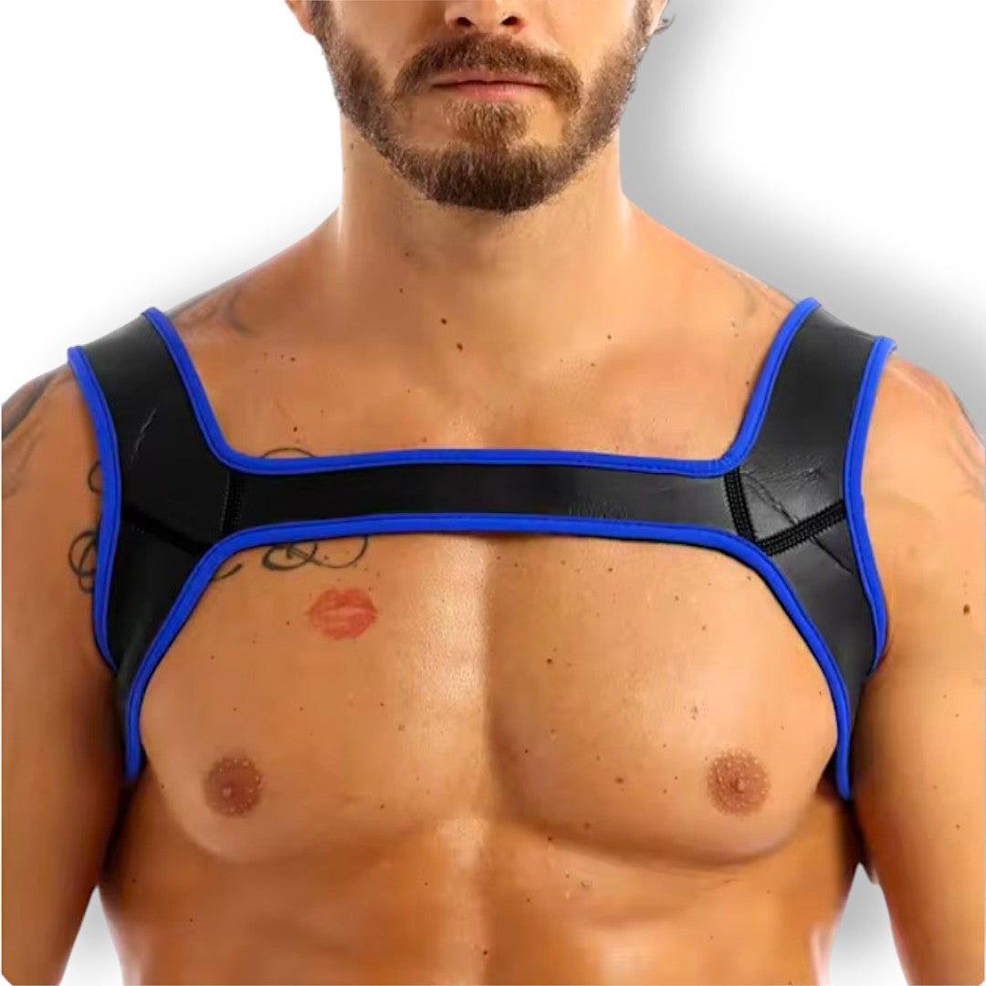 Neoprene Chest Harness Blk Blu