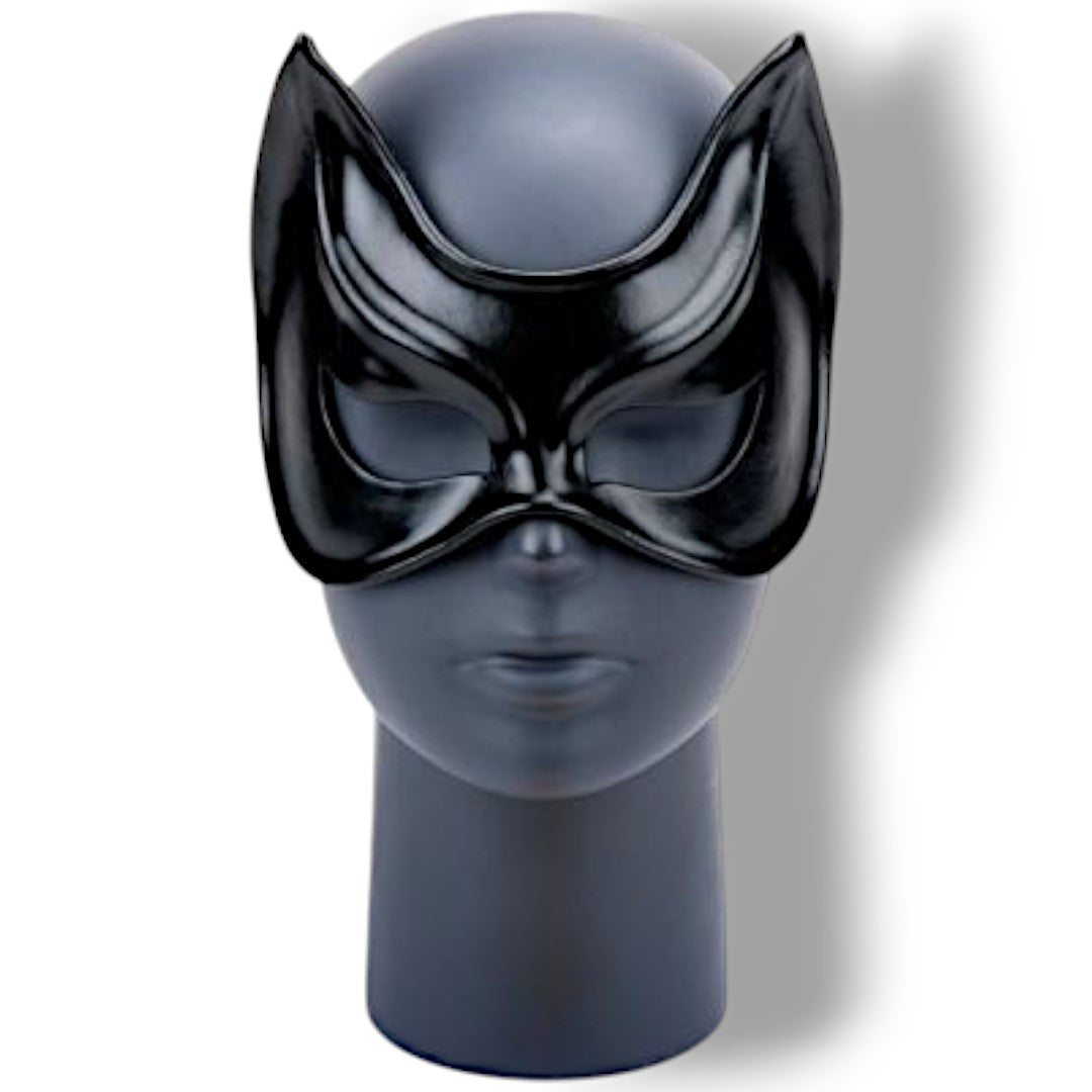 Cecilio Leather Designs Cat Woman Mask -Black