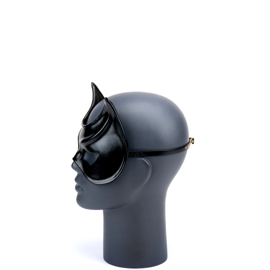 Cecilio Leather Designs Cat Woman Mask -Black