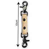 Metallic Leather 17cm One Strap Snap Hook Tether M2O