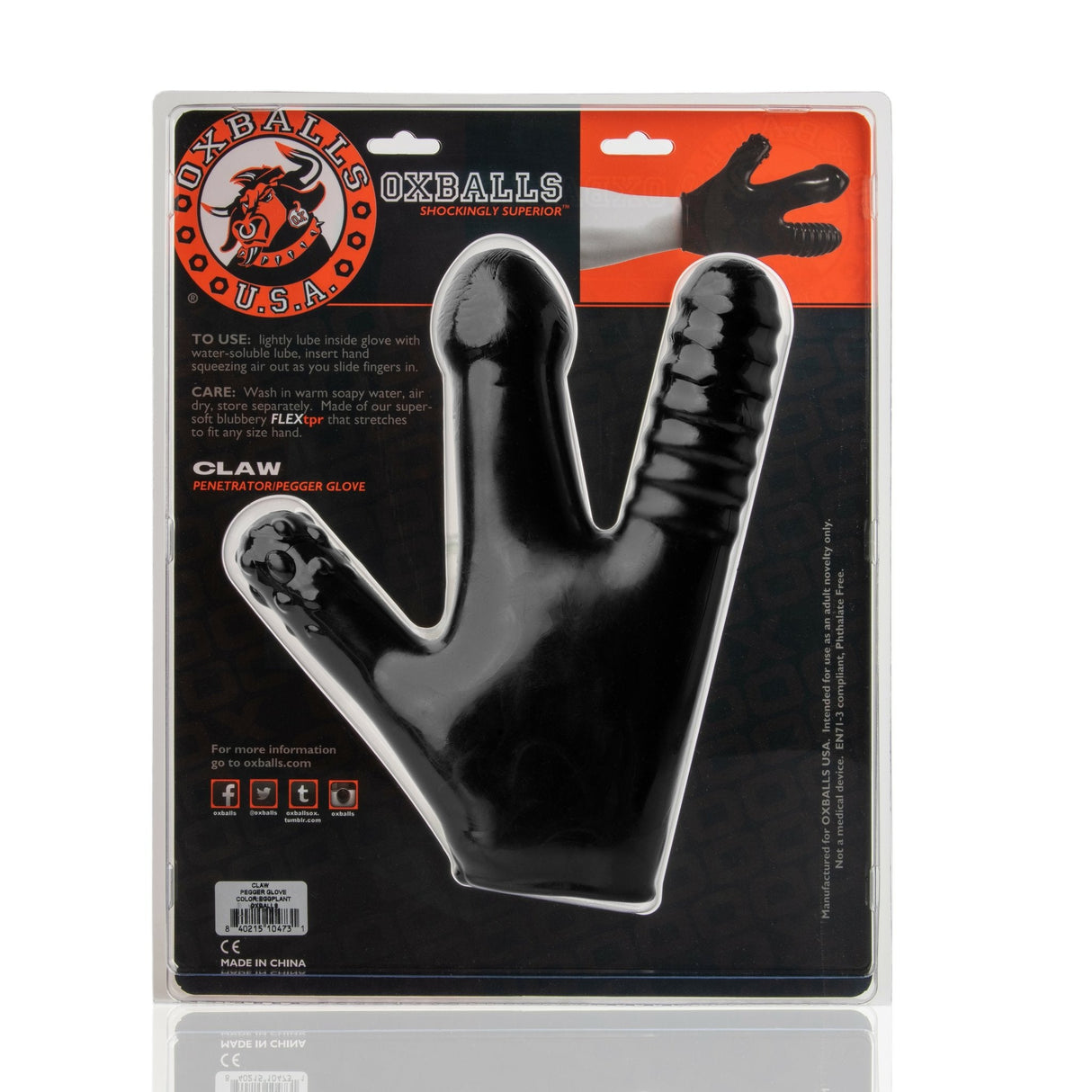 Oxballs - Stretchy Finger Fuck Rubbery Glove With Textured Fingers