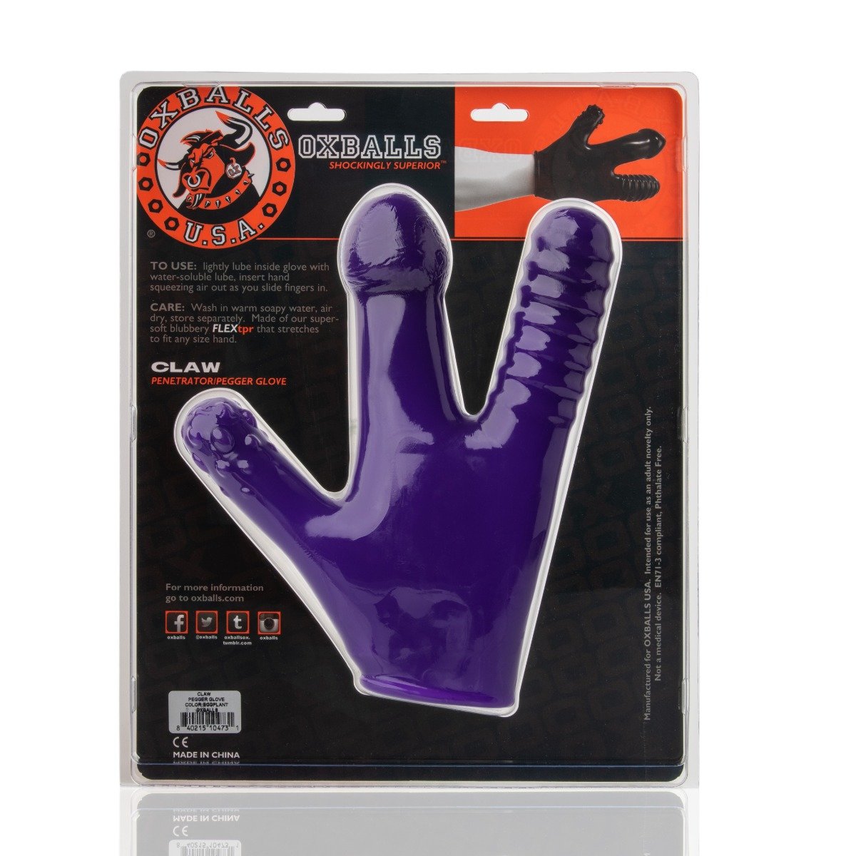 Oxballs - Claw Stretchy Glove With 3 Different Squishy-Soft Dildo Fingers