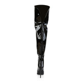 Courtly-3012 Classic Thigh High Stiletto Boot No Platform-Black-Uk