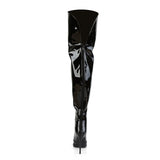 Courtly-3012 Classic Thigh High Stiletto Boot No Platform-Black-Uk