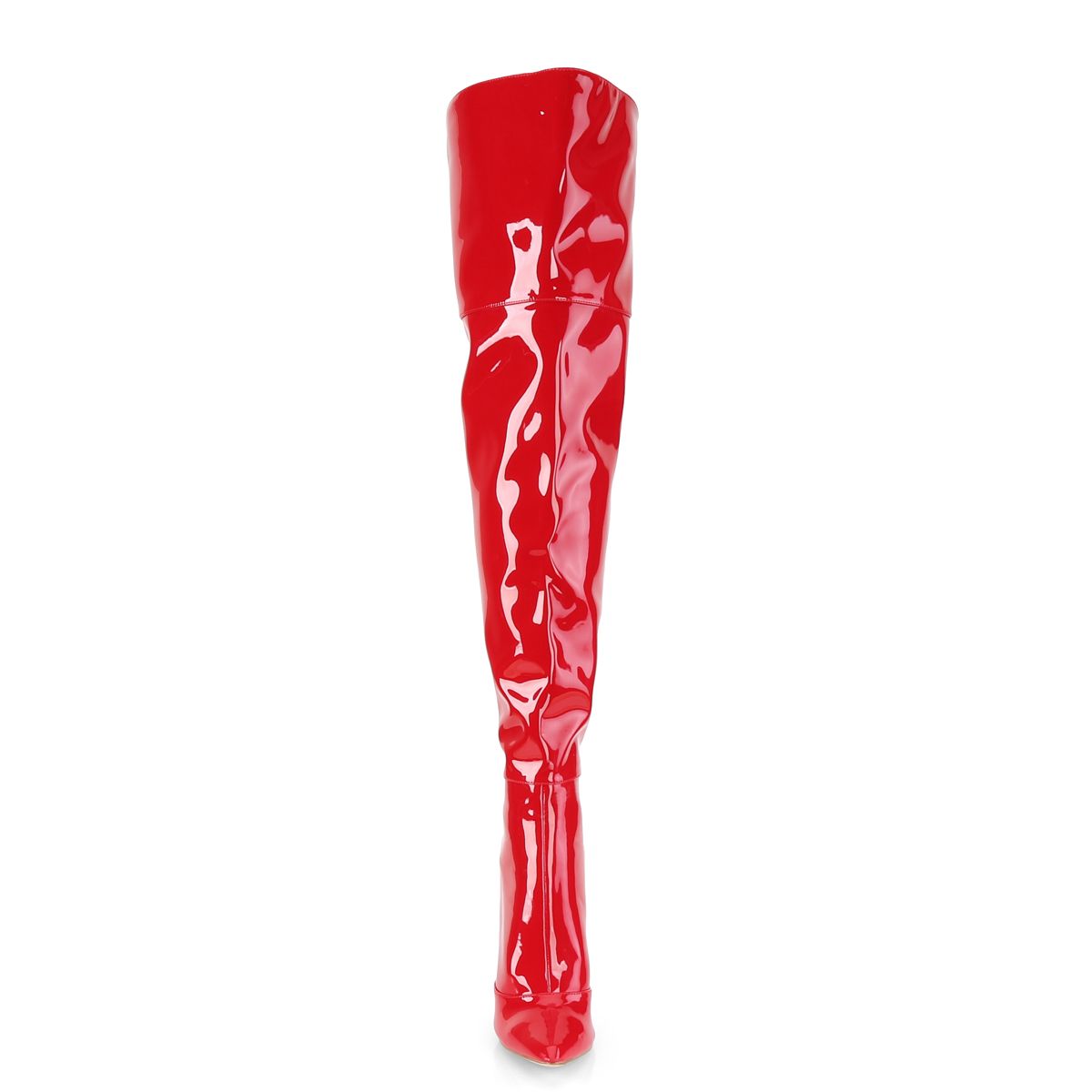 COURTLY-3012 Classic Thigh High Stiletto Boots No Platform Red