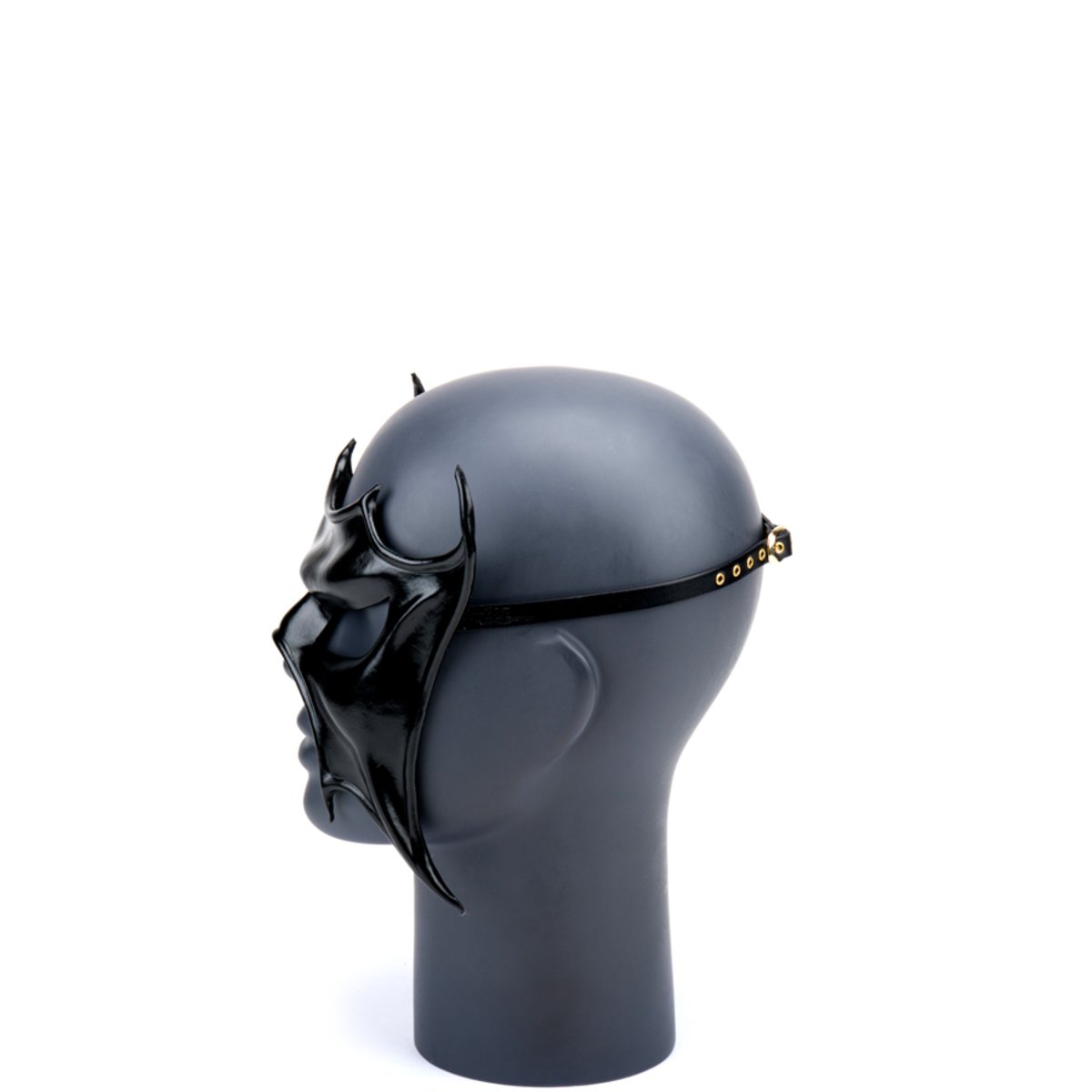 Cecilio Leather Designs  Dark Carnival Mask - Black