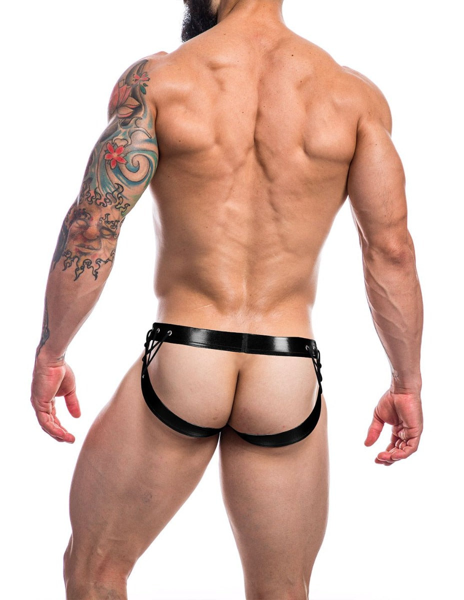 Desire Jockstrap Black Leatherette-Renaissance
