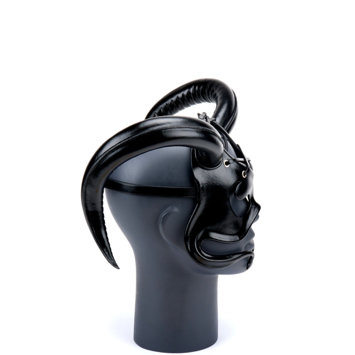Cecilio Leather Designs Devil Woman Mask - Black