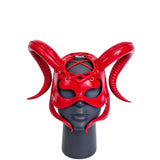 *Devil Woman Red Leather Mask
