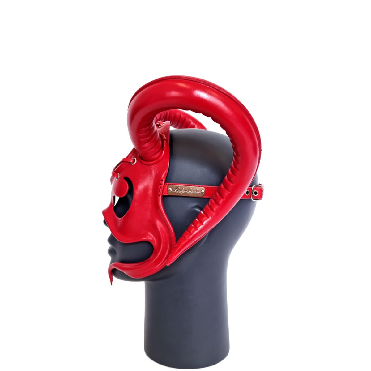 *Devil Woman Red Leather Mask