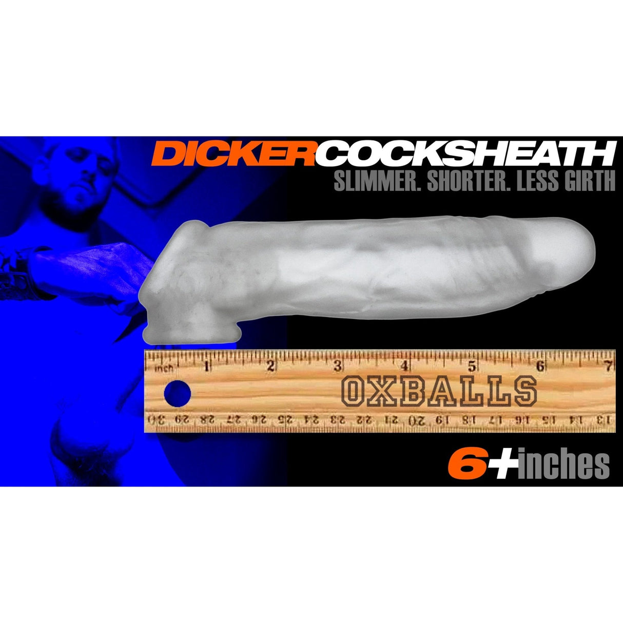 Dicker Cock Sheath Clear Ice