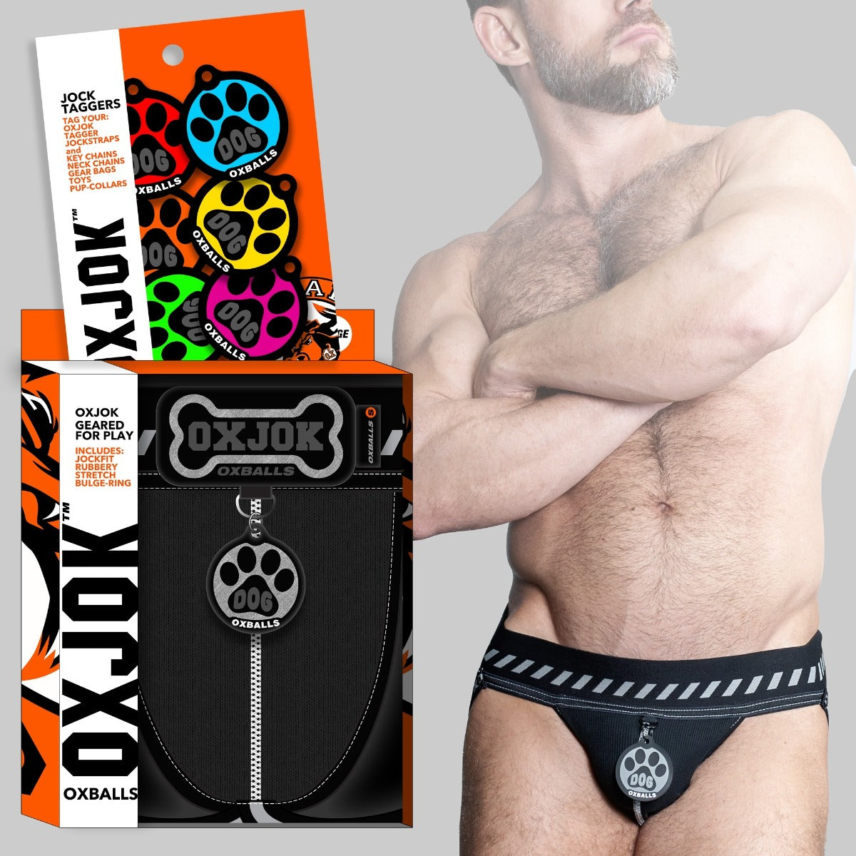 Oxballs - Dogpack Jockstrap-Black/Silver-Xx