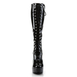 Electra-2023 Lace-Up Knee-High Boot With Stack Heel