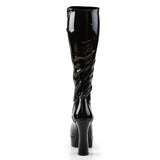 Electra-2023 Lace-Up Knee-High Boot With Stack Heel