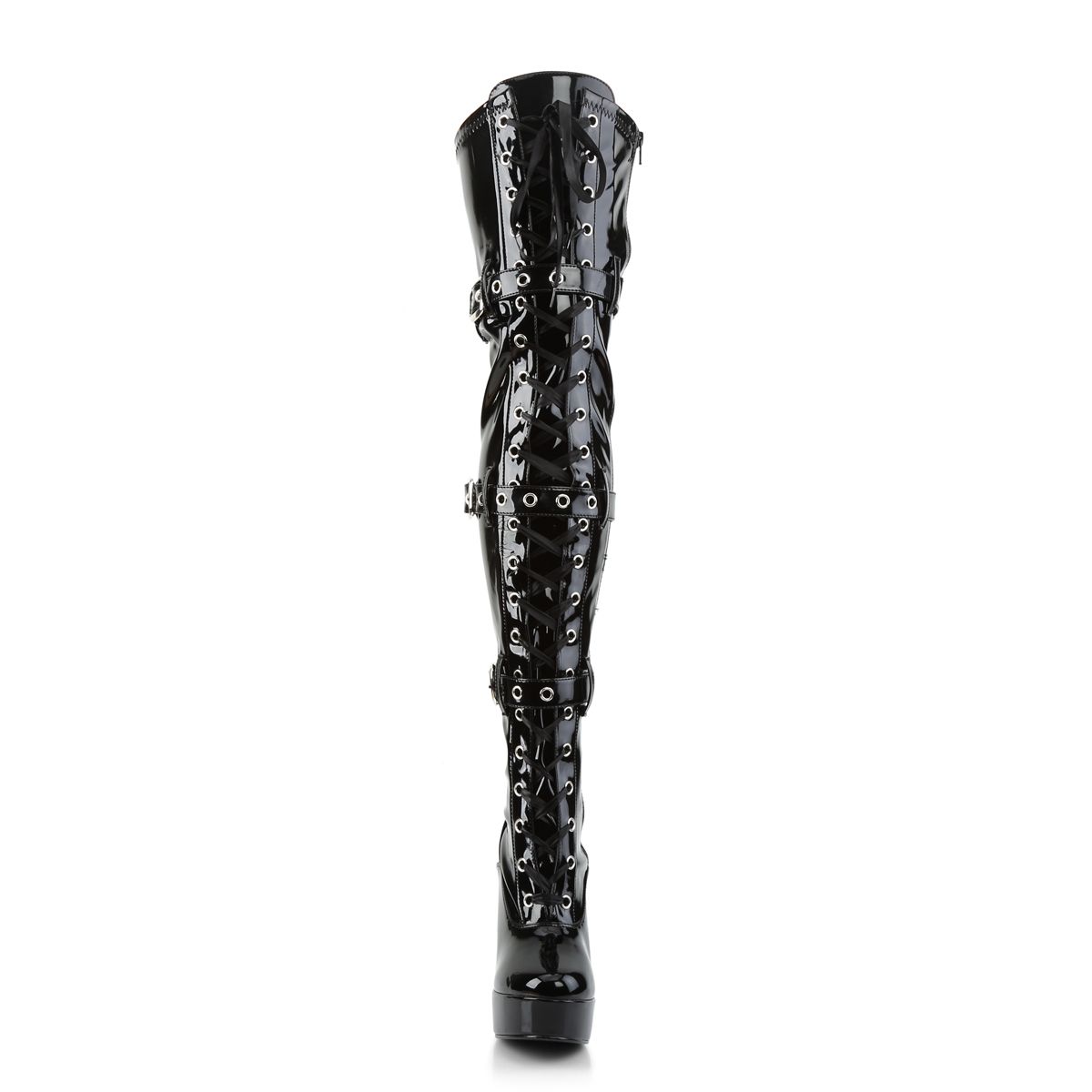 Electra-3028 Thigh-High Boot With Triple Buckle Strap