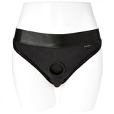 Em.Ex Active Harness Wear-Silhouette Crotchless-Black-X