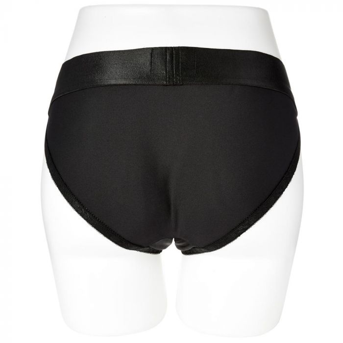Em.Ex Active Harness Wear-Silhouette Crotchless-Black-X
