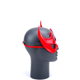 Cecilio Leather Designs  Fantasy Bat Mask - Red
