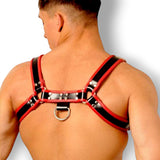 Fist Leather Chest Harness Red/Black