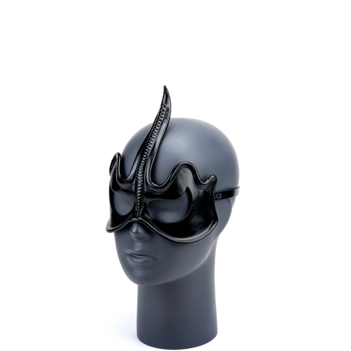 Cecilio Leather Designs Fantasy Unicorn Mask - Black