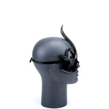 Cecilio Leather Designs Fantasy Unicorn Mask - Black