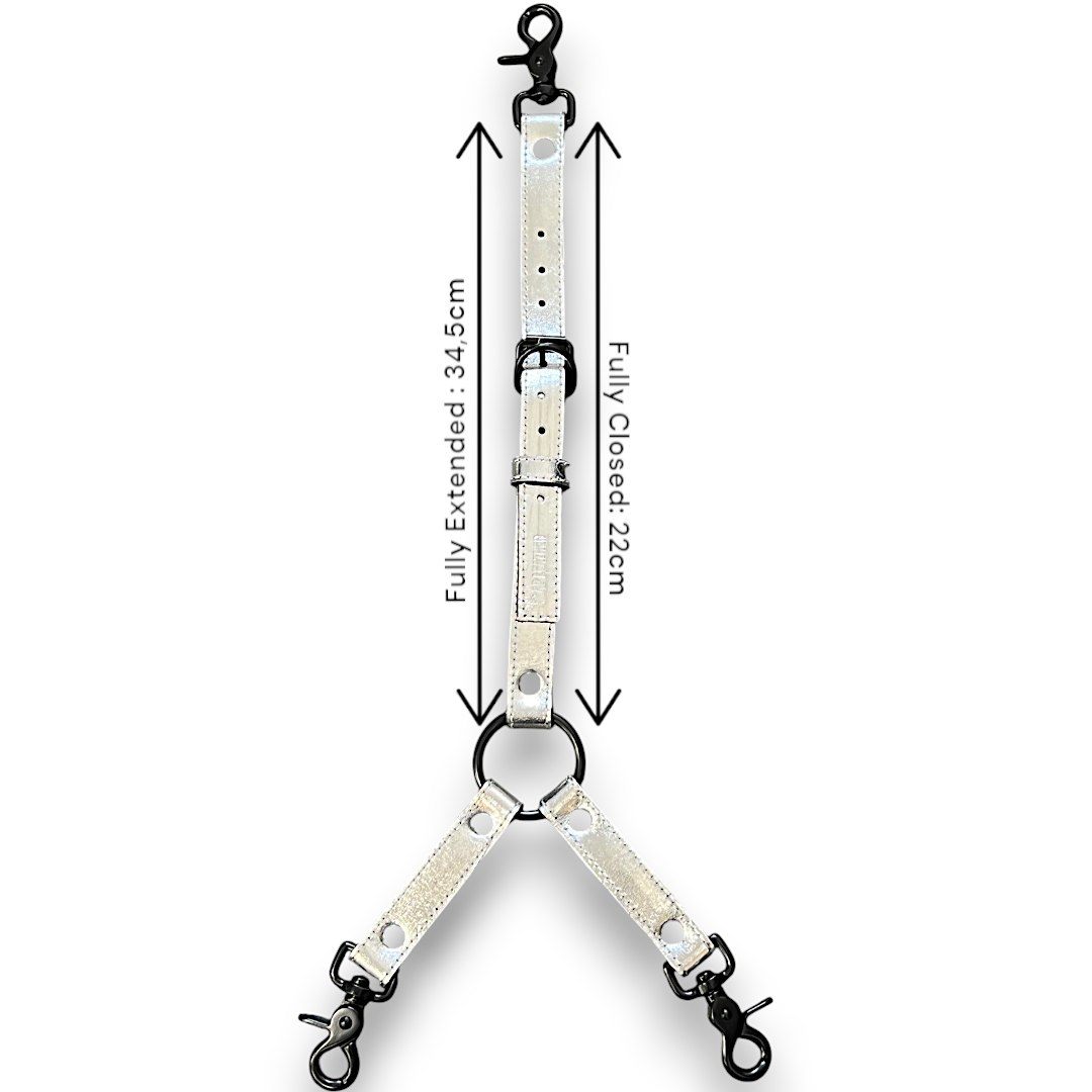 Metallic Leather Triple Point Adjustable Fixation Strap M2O