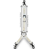 Metallic Leather Triple Point Adjustable Fixation Strap M2O