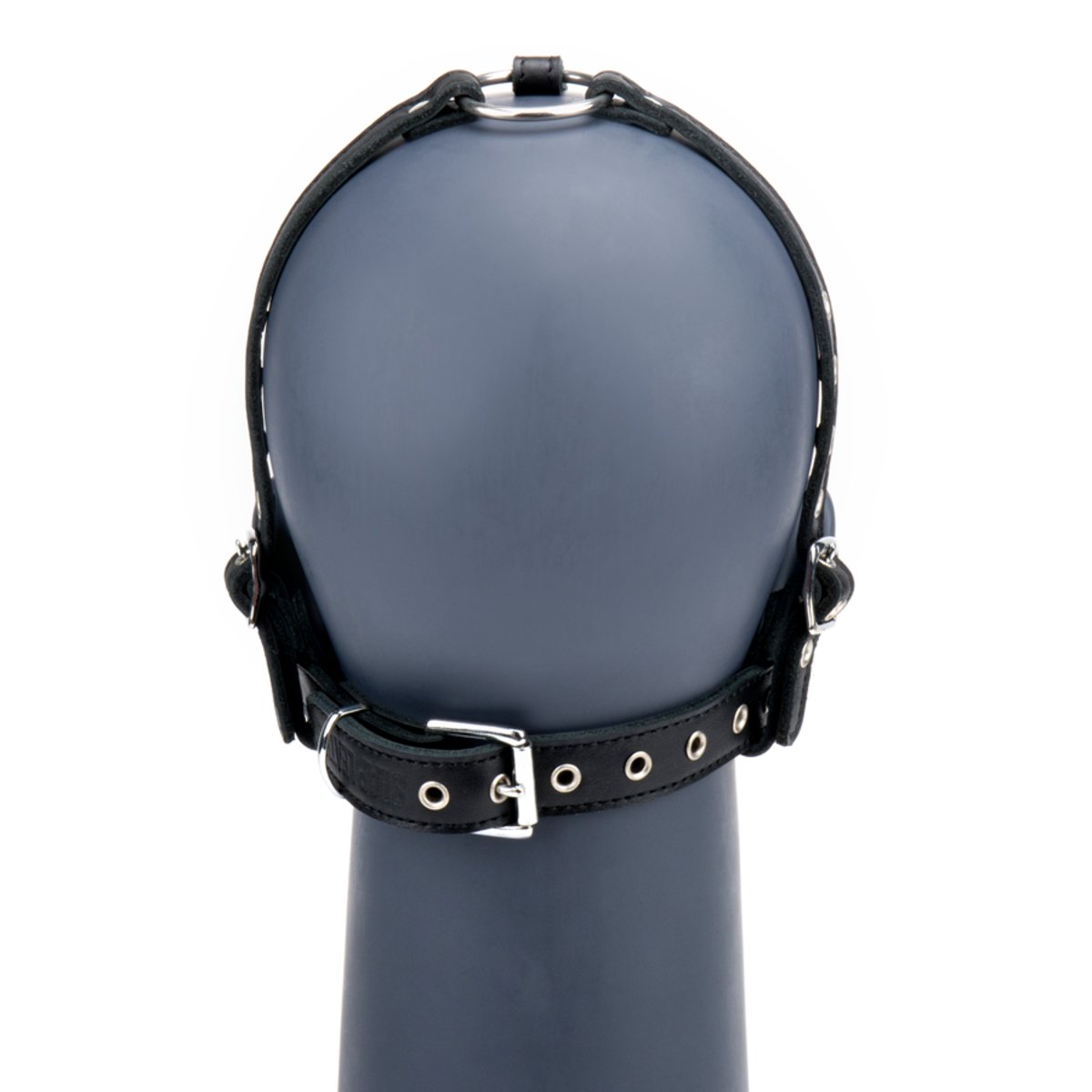 Ball Gag Head Harness With Black Ball