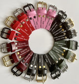 50mm De Luxe Leather Collar W/ 3 D-Ring-Unlined Raw (M2O)