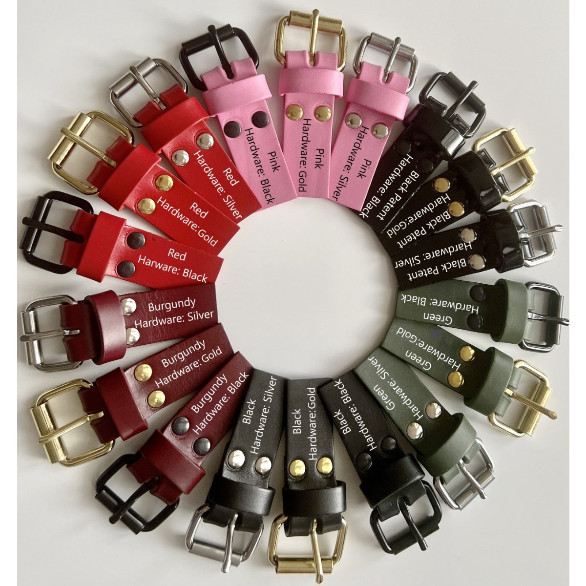 38mm Wide Strap Neck Collar With D Ring-Unlined Raw (M2O)