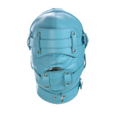 Bondage Hood w/ Cock Gag Blue