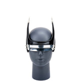 Cecilio Leather Designs Horned Metal Cyber Grille Mask - Black