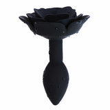 Black Rose Silicone Butt Plug