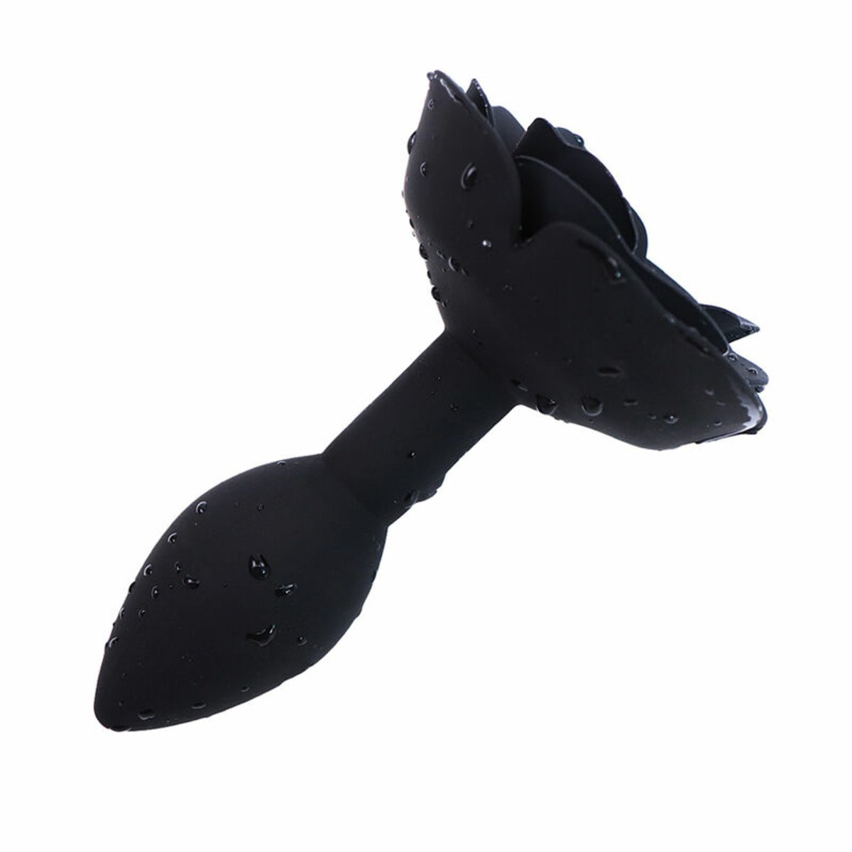 Black Rose Silicone Butt Plug