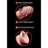 King Cock Plus 3D Cock Swinging Balls 9" Dildo