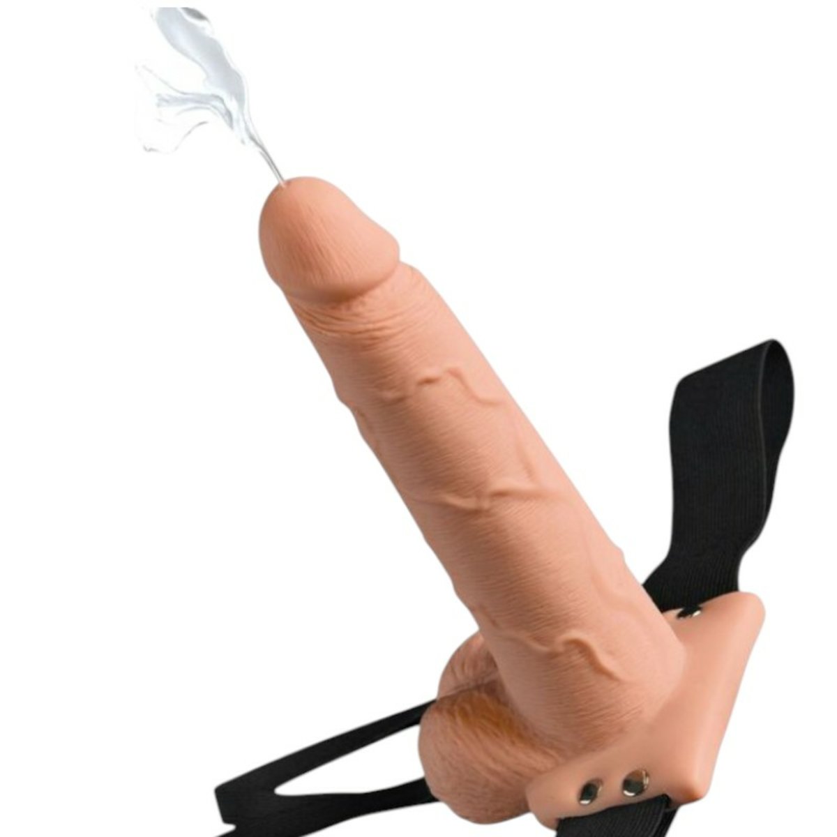 Fetish Fantasy Adjustable Harness Squirting Strap-On W/ Balls
