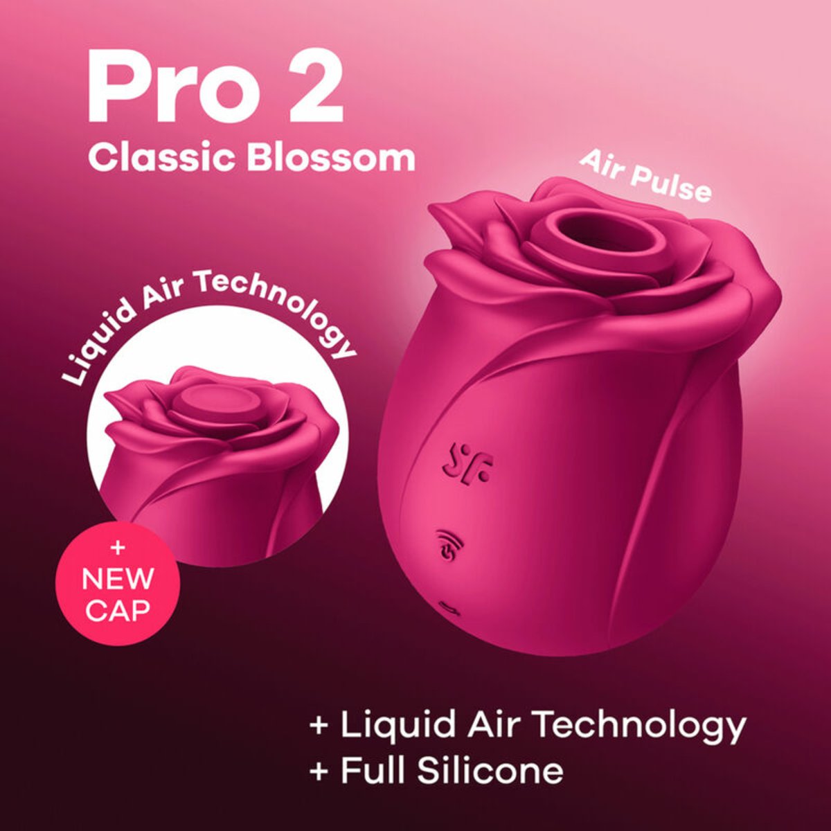 Satisfyer Air Pulse Pro 2 Classic Blossom Clitoral Suction Vibrator