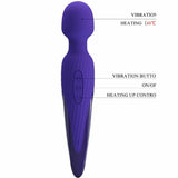 Pretty Love Wand Vibrator Violet Heat Effect