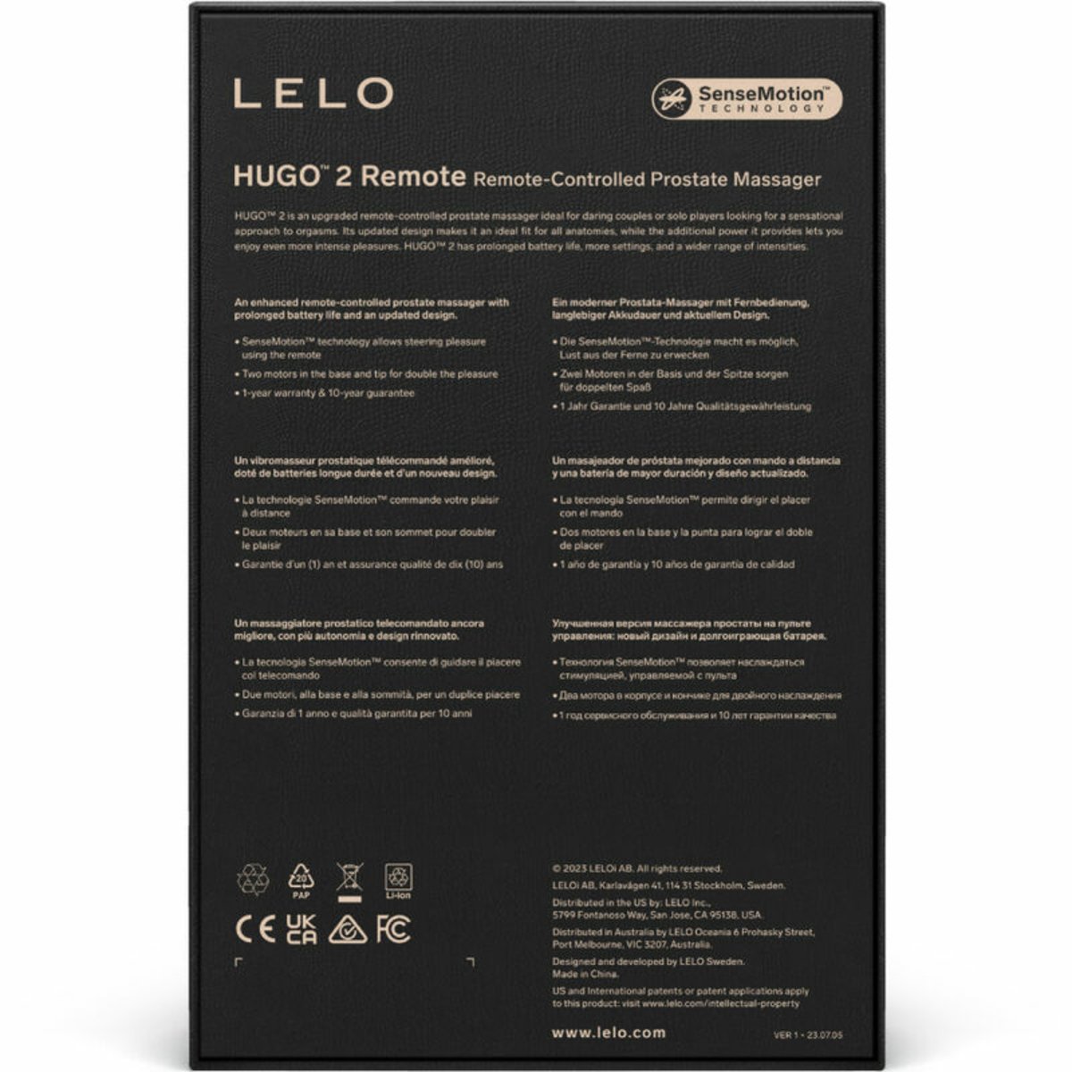 Lelo-Hugo 2 Prostate Massager Remote Control