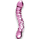 Icicles Hand Blown Glass Pink- Double Ended Dildo