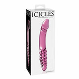 Icicles Hand Blown Pink Glass - Double Ended Dildo